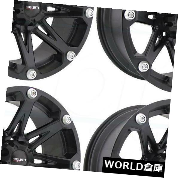 ͢ۥ 16x8 Ballistic 814 Jester 6x5.5 / 6x139.7 -6եåȥ֥åۥॻåȡ4 16x8 Ballistic 814 Jester 6x5.5/6x139.7 -6 Flat Black Wheels Rims Set(4)