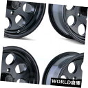 海外輸入ホイール 16x8イオン171 5x5 / 5x127 -5マットブラックホイールリムセット(4) 16x8 Ion 171 5x5/5x127 -5 ...