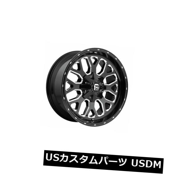 海外輸入ホイール 4個の20x9燃料D588 Titan ET 07ブラックミルド6x120ホイールリムのセット Set of 4 20x9 Fuel D588 Titan ET 07 Black Milled 6x120 Wheels Rims