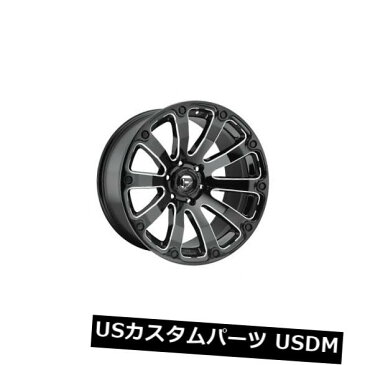 海外輸入ホイール 4個の20x10燃料D598ディーゼルET -18ブラックミルド8x180ホイールリムのセット Set of 4 20x10 Fuel D598 Diesel ET -18 Black Milled 8x180 Wheels Rims