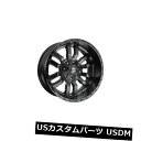 海外輸入ホイール 4個の18x9燃料D596スレッジET 01ブラック5x139.7ホイールリムのセット Set of 4 18x9 Fuel D596 Sle...