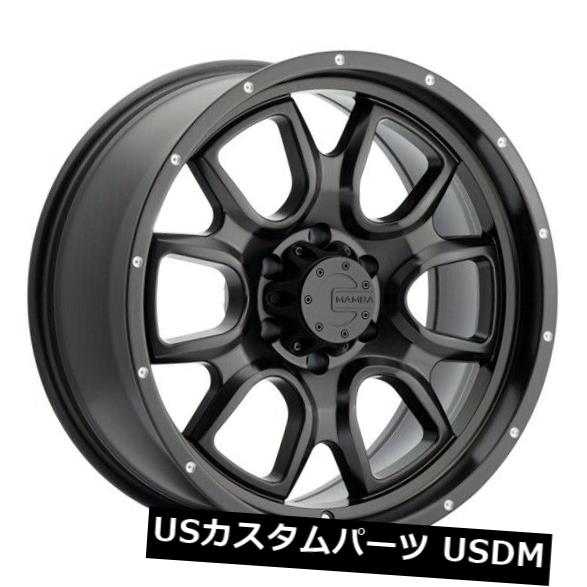 海外輸入ホイール 17x9 Mamba M19 6x139.7 ET-12マットブラックドリル穴ホイール付き（4個セット） 17x..