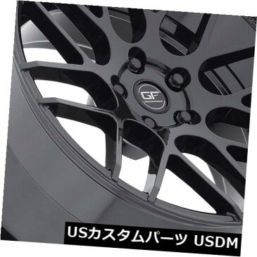 海外輸入ホイール Ground Force GF7 18x8 / 18x9 5x100ブラックホイール（4個セット） Ground Force GF7 18x8/18x9 5x100 Black Wheels (set of 4)