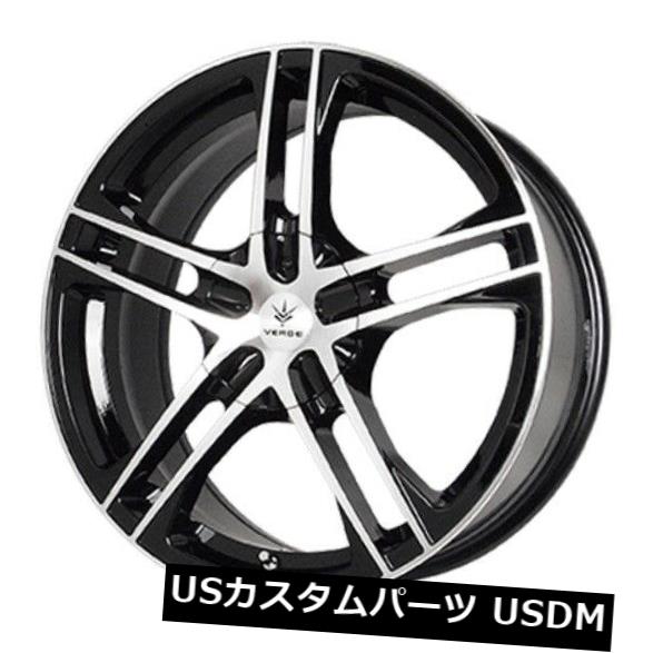 ͢ۥ 18x7.5 Verde Protocol 5x114.3 / 5x108 +40֥å/ùۥ4ĥåȡ 18x7.5 Verde Protocol 5x114.3/5x108 +40 Gloss Black/Machined Wheels (Set of 4)