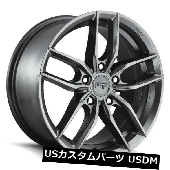 海外輸入ホイール 18x8 NICHE VOSSO M204 5x100 +40マットガンメタルホイール（4個セット） 18x8 NICHE VOSSO M204 5x100 +40 Matte GunMetal Wheels (Set of 4) 1