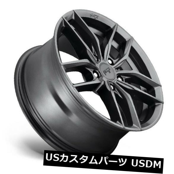 海外輸入ホイール 18x8 NICHE VOSSO M204 5x100 +40マットガンメタルホイール（4個セット） 18x8 NICHE VOSSO M204 5x100 +40 Matte GunMetal Wheels (Set of 4) 2