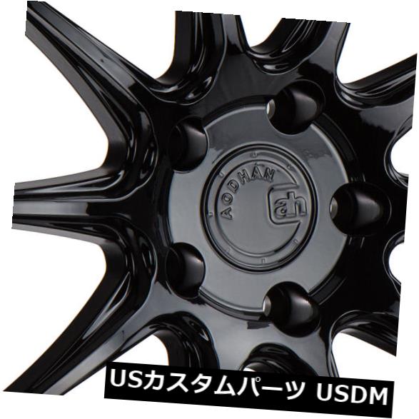 海外輸入ホイール 18x9.5 AodHan DS07 5x114.3 +22グロスブラックリム（4個セット） 18x9.5 AodHan DS07 5x114.3 +22 Gloss Black Rims (Set of 4)
