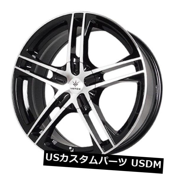 海外輸入ホイール 18x7.5 Verde Protocol 6x127 +40グロスブラック/機械加工ホイール（4個セット） 18x7.5 Verde Protocol 6x127 +40 Gloss Black/Machined Wheels (Set of 4)