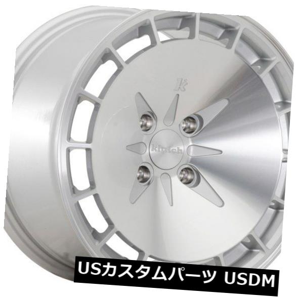 海外輸入ホイール 16X9 Klutch KM16 4x114.3 ET18シルバー加工ホイール（4個セット） 16X9 Klutch KM16 4x114.3 ET18 Silver Machined Wheels (Set of 4)