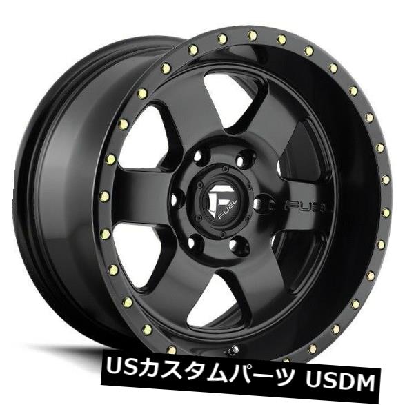 ͢ۥ 17x9ե塼D618 6x5.5 ET-12ޥåȥ֥åۥ4ĥåȡ 17x9 FUEL D618 6x5.5 ET-12 Matte Black Wheels (Set of 4)