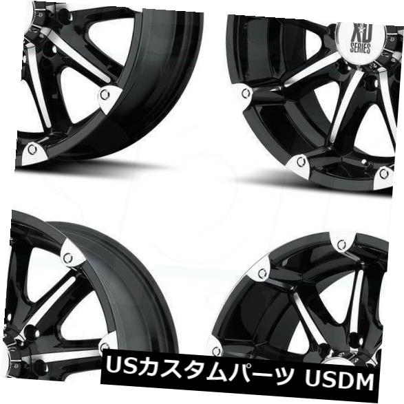 ͢ۥ 20x9֥åޥۥXD XD779Хåɥ6x135 -124ĥåȡ 20x9 Black Machine Wheels XD XD779 Badlands 6x135 -12 (Set of 4)