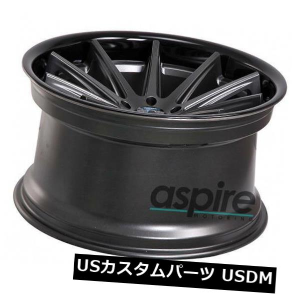 海外輸入ホイール 22x9 / 22x10.5マットブラックホイールRohana RC10 5x120 15/20（4個セット） 22x9/22x10.5 Matte Black Wheels Rohana RC10 5x120 15/20 (Set of 4)