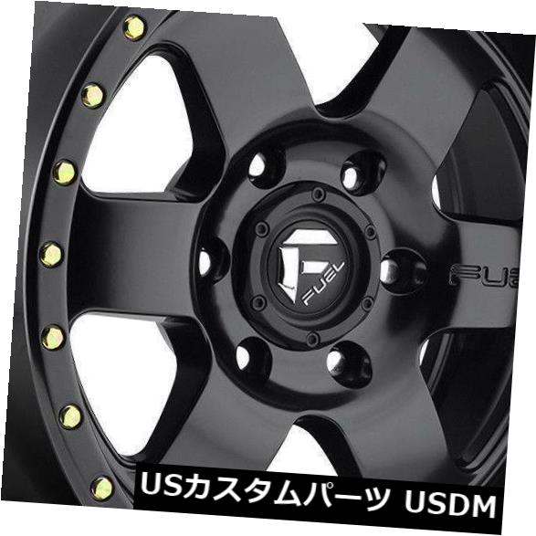 海外輸入ホイール 18x9マットブラックホイールフューエルポディウムD618 6x5.5 / 6x139.7 1（4個セット） 18x9 Matte Black Wheels Fuel Podium D618 6x5.5/6x139.7 1 (Set of 4)