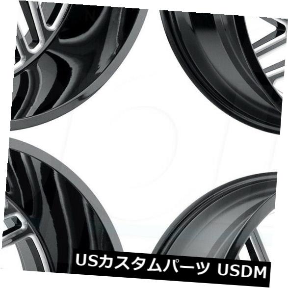 海外輸入ホイール 20x9ブラックミルドホイールHostile H116ジグソー8x6.5 / 8x165.1 12（4個セット） 20x9 Black Milled Wheels Hostile H116 Jigsaw 8x6.5/8x165.1 12 (Set of 4)