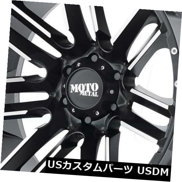 海外輸入ホイール 20x12サテンブラックマシンホイールモトメタルMO978カミソリ8x170 -44（4個セット） 20x12 Satin Black Machine Wheels Moto Metal MO978 Razor 8x170 -44 (Set of 4)