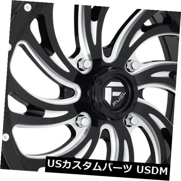 海外輸入ホイール 20x7ブラックミルドホイールフューエルコンプレッサーD641 4x156 13（4個セット） 20..