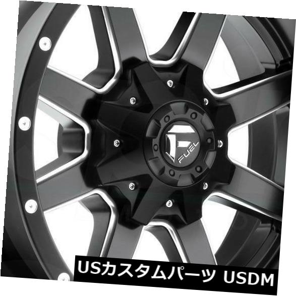 ͢ۥ 18x9֥åߥɥۥե塼ޡ٥åD610 5x5.5 / 5x150 204ĥåȡ 18x9 Black Milled Wheels Fuel Maverick D610 5x5.5/5x150 20 (Set of 4)