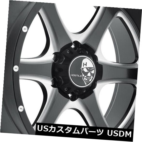 海外輸入ホイール 20x9ブラックミルドホイールHostile H105 Exile 6x5.5 / 6x139.7 10（4個セット） 20x9 Black Milled Wheels Hostile H105 Exile 6x5.5/6x139.7 10 (Set of 4)