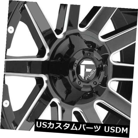 ͢ۥ 18x9֥åߥɥۥե塼륳ȥD615 6x135 / 6x5.5 14ĥåȡ 18x9 Black Milled Wheels Fuel Contra D615 6x135/6x5.5 1 (Set of 4)