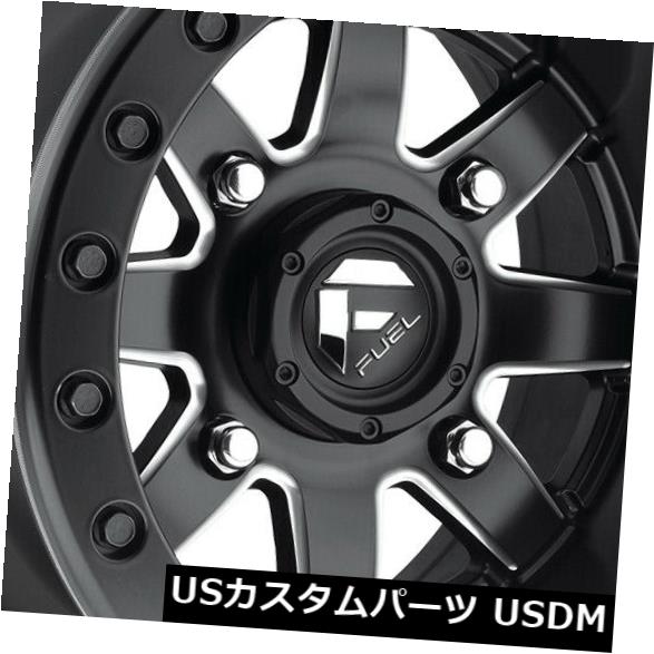 海外輸入ホイール 15x7マットブラックホイールフューエルマーベリックATV UTV D938 4x156 13（4個セット） 15x7 Matte Black Wheels Fuel Maverick ATV UTV D938 4x156 13 (Set of 4)