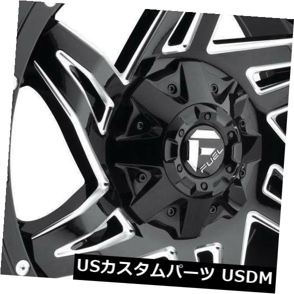 海外輸入ホイール 20x9ブラックミルドホイールフューエルロッカーD613 5x5.5 / 5x150 1（4個セット） 20x9 Black Milled Wheels Fuel Rocker D613 5x5.5/5x150 1 (Set of 4)