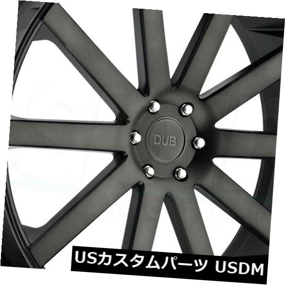 海外輸入ホイール 22x9.5ブラックマシニングホイールDUB Shot Calla S121 5x115 12（4個セット） 22x9.5 Black Machined Wheels DUB Shot Calla S121 5x115 12 (Set of 4)