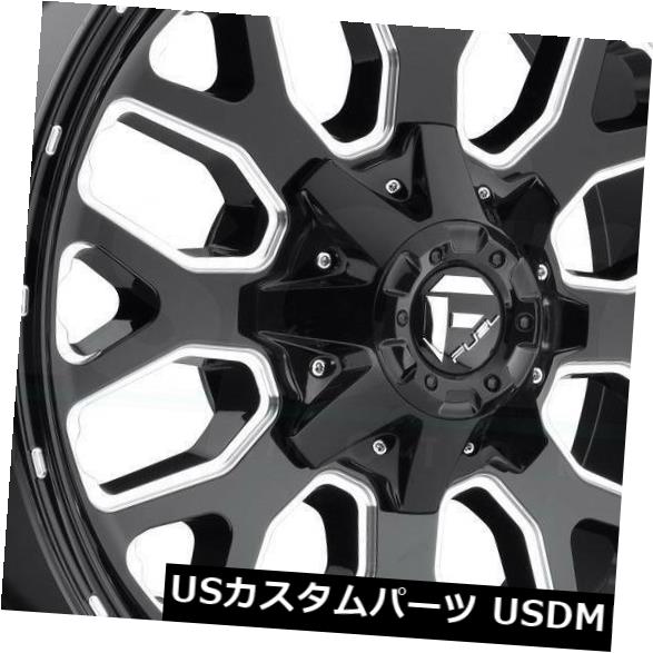 ͢ۥ 20x10֥åߥɥۥե塼륿D588 8x6.5 / 8x165.1 -184ĥåȡ 20x10 Black Milled Wheels Fuel Titan D588 8x6.5/8x165.1 -18 (Set of 4)