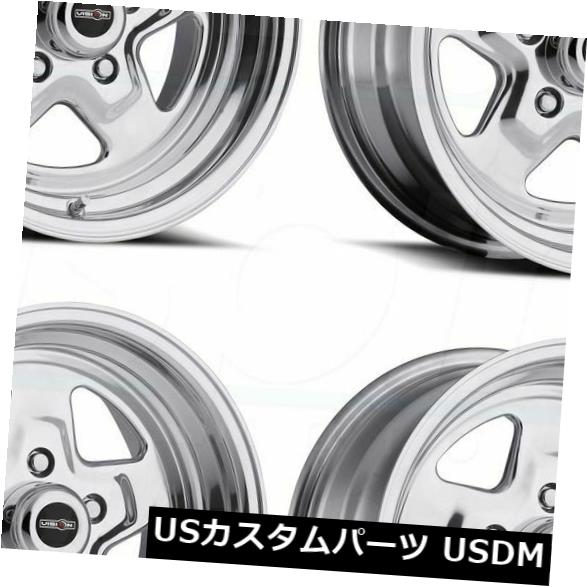 海外輸入ホイール 15x8ポリッシュドホイールビジョン521 Nitro 5x114.3 0（4個セット） 15x8 Polished Wheels Vision 521 Nitro 5x114.3 0 (Set of 4)