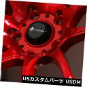 海外輸入ホイール 18x9.5キャンディレッドホイールVors TR4 5x114.3 35(4個セット) 18x9.5 Candy Red Wheels Vo...
