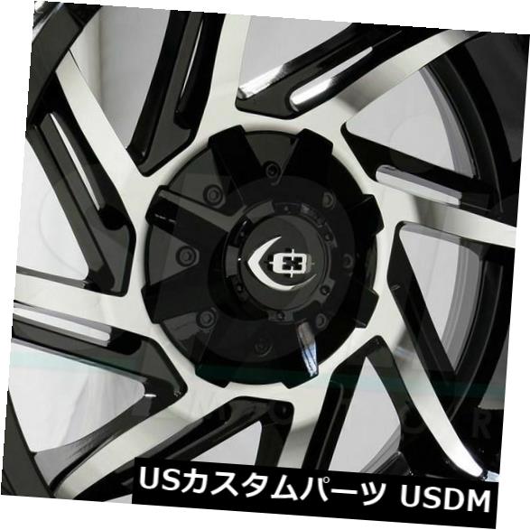 ͢ۥ 20x12֥åޥ˥󥰥ۥӥ422ץ饦顼5x114.3 / 5x5 -514ĥåȡ 20x12 Black Machined Wheels Vision 422 Prowler 5x114.3/5x5 -51 (Set of 4)