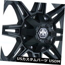 海外輸入ホイール 17x9マットブラックホイールメイヘムランペイジ8x6.5 / 8x170 -12（4個セット） 17x9 Matte Black Wheels Mayhem Rampage 8x6.5/8x170 -12 (Set of 4)