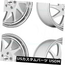 海外輸入ホイール 16x8ホワイトマシンドリップホイールウィスラーKR7 4x100 20(4個セット) 16x8 White Machined Lip Whe...