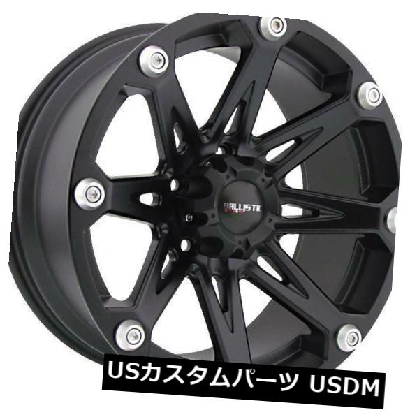 ͢ۥ 16x8եåȥ֥åۥХꥹƥå8146x5.5 / 6x139.7 -64ĥåȡ 16x8 Flat Black Wheels Ballistic 814 Jester 6x5.5/6x139.7 -6 (Set of 4)