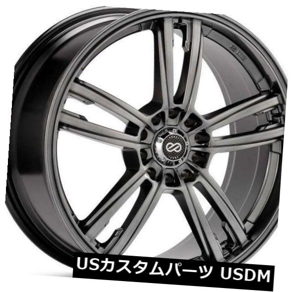 海外輸入ホイール 18x8.5ブラックペイントホイールEnkei Kojin 5x114.3 35（4個セット） 18x8.5 Black Paint Wheels Enkei Kojin 5x114.3 35 (Set of 4)