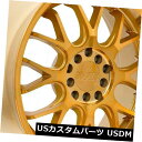 海外輸入ホイール 18x10.5マシンゴールドホイールF1R F21 5x100 / 5x114.3 20(4個セット) 18x10.5 Machine Gold Wheels F1R F21 5x100/5x114.3 20 (Set of 4)(2)