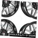 海外輸入ホイール 20x9ブラックミルドホイールTruxx AT151 8x180 0(4個セット) 20x9 Black Milled Wheels Trux...
