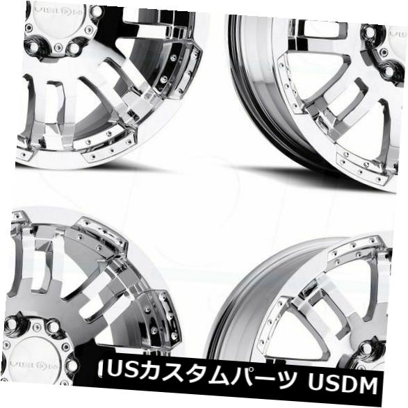 海外輸入ホイール 18x7.5 Phantom Chrome Wheels Vision 375 Warrior 6x130 55（4個セット） 18x7.5 Phantom Chrome Wheels Vision 375 Warrior 6x130 55 (Set of 4)