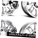 海外輸入ホイール 16x8ファントムクロームホイールビジョン375ウォリアー8x6.5 / 8x165.1 -6（4個セット） 16x8 Phantom Chrome Wheels Vision 375 Warrior 8x6.5/8x165.1 -6 (Set of 4)