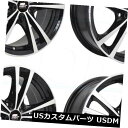 海外輸入ホイール 14x6ブラックホイールMSTセイバー4x100 45（4個セット） 14x6 Black Wheels MST Saber 4x100 45 (Set of 4)