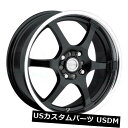 海外輸入ホイール 18x7.5ブラックホイールRaceline 126タイプ5x108 / 5x114.3 45(4個セット) 18x7.5 Black Whe...