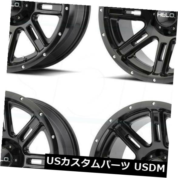 海外輸入ホイール 20x9グロスブラックホイールHelo HE900 6x5.5 / 6x139.7 0（4個セット） 20x9 Gloss Black Wheels Helo HE900 6x5.5/6x139.7 0 (Set of 4)