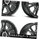海外輸入ホイール 18x8.5 Black Milled Wheels Vision 399 Fury 8x6.5 / 8x165.1 18(4個セット) 18...
