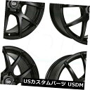 海外輸入ホイール 4-新しい18インチEnkei M52ホイール18x8 5x112 35ブラックペイントリム 4-New 18