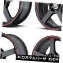 海外輸入ホイール 4-新しい16インチMotegi MR116ホイール16x7 5x112 / 5x114.3 40ブラックレッドリム 4-New 16
