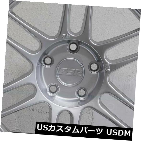 海外輸入ホイール 4-新しい18インチESR SR11ホイール18x9.5 / 18x10.5 5x114.3 35/15ハイパーシルバースタッガードRi 4-New 18