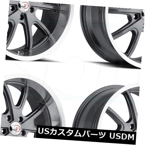 ͢ۥ 4-18Vision 143ȥ륯ۥ18x8.5 / 18x9.5 5x120 32/38 Gunmetal Staggered 4-New 18