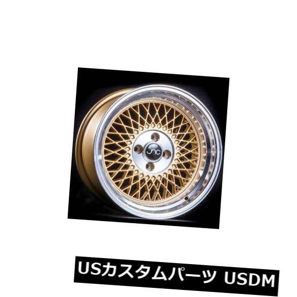 海外輸入ホイール 4-New 15 "JNC 031 JNC031 Wheels 15x8 4x100 20 Gold Machine Lip Rims 4-New 15" JNC 031 JNC031 Wheels 15x8 4x100 20 Gold Machine Lip Rims