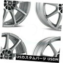 海外輸入ホイール 4-新しい18インチEnkei EDR9ホイール18x7.5 5x100 / 114.3 45シルバーペイントリム 4-New 18
