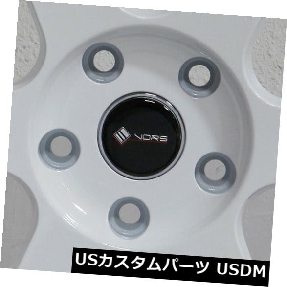 海外輸入ホイール 4-新しい18インチVors TR37ホイール18x8.5 / 18x9.5 5x110 35/35ホワイトスタッガードリム 4-New 18