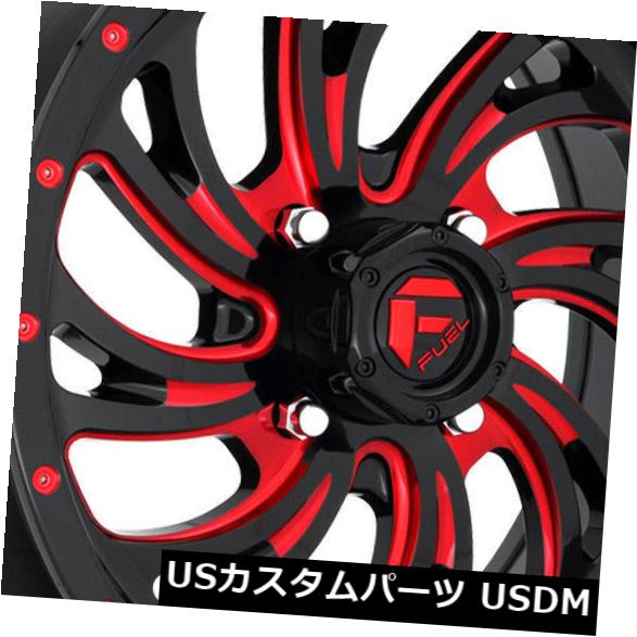 海外輸入ホイール 4-New 20 "Fuel Kompressor D642 Wheels 20x7 4x136 13ブラックレッドリム 4-New 20"..